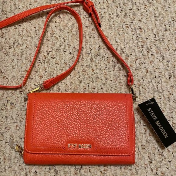 NWT Steve Madden Beautiful Coral Crossbody Purse - Picture 1 of 9